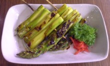 Grilled Japanese asparagas