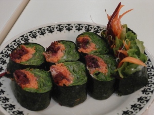 Veggie sushi rolls