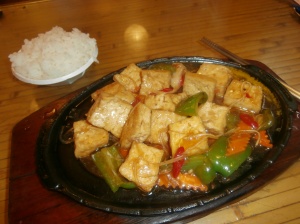 Sizzling tofu